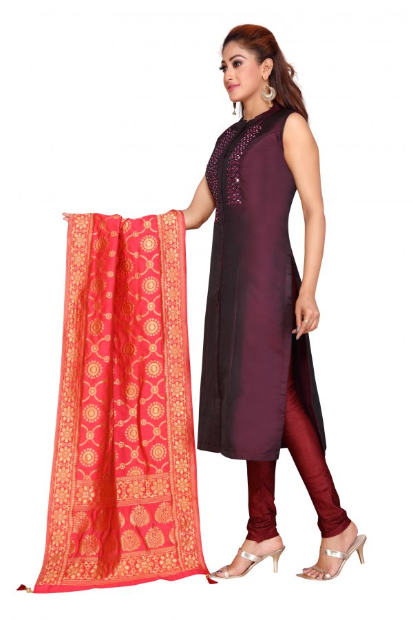 wine red salwar suit